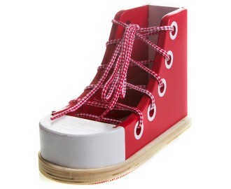 Wooden Lacing Shoe