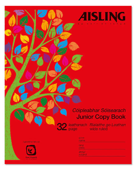 Junior Copy Wide Ruled 32 Page Aisling ASJ08