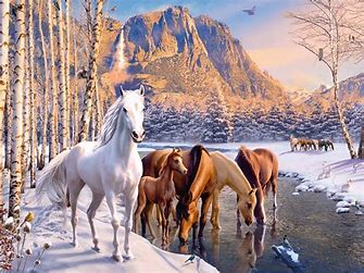 Winter Horses Jigsaw Puzzle 200pc