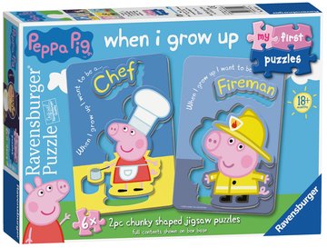 Peppa Pig: When I Grow Up Jigsaw Puzzles 2pc