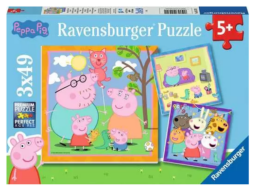 Peppa Pig: Family and Friends 3 in a Box Puzzle