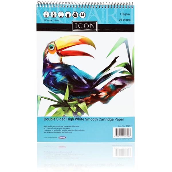 A4 Sketch Pad Spiral 30 Sheets 110gsm