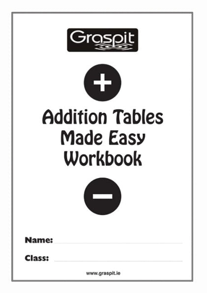 Addition Tables Made Easy Workbook