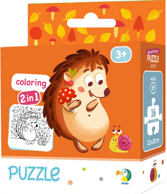 Colouring Puzzle 2 In 1 Hedgehog (Was €5.00, Now €2.50)