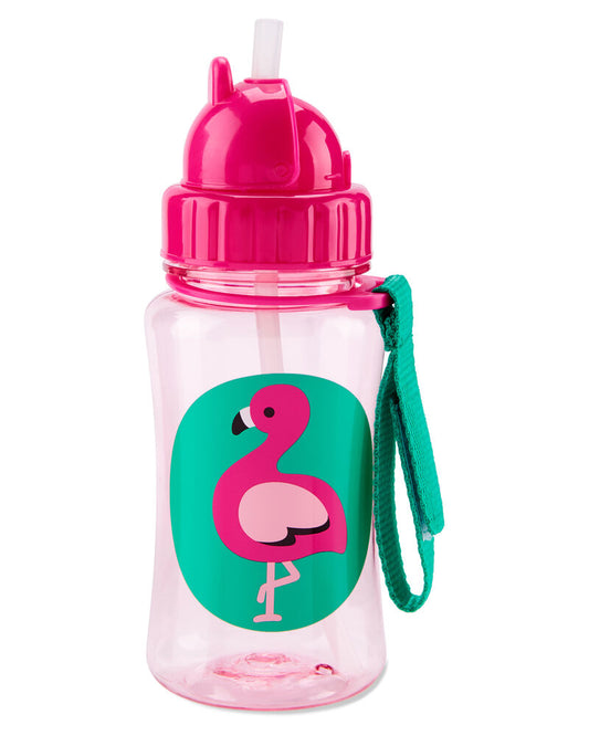Zoo Straw Bottle Flamingo