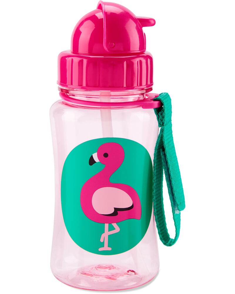Zoo Straw Bottle Flamingo