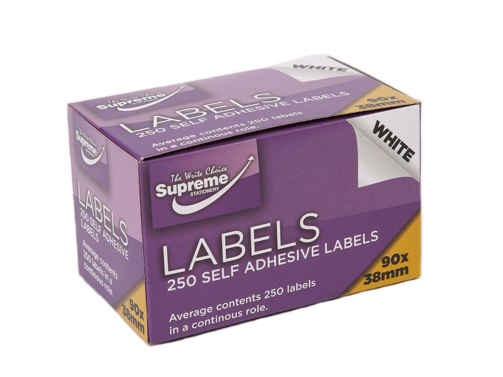 Labels White 250 Pack