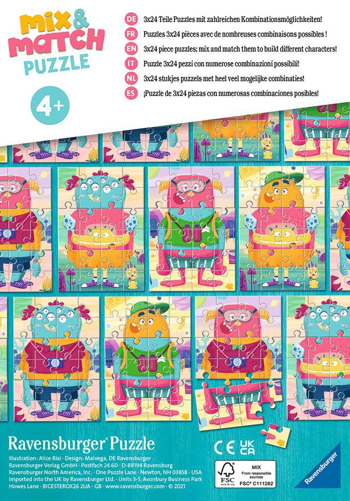 Monsters Mix & Match Puzzle (Was €10.00, Now €4.50)