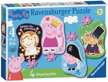 Peppa Pig 4 in a Box Shaped Puzzles