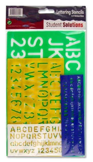 Lettering Stencils 4 Pack