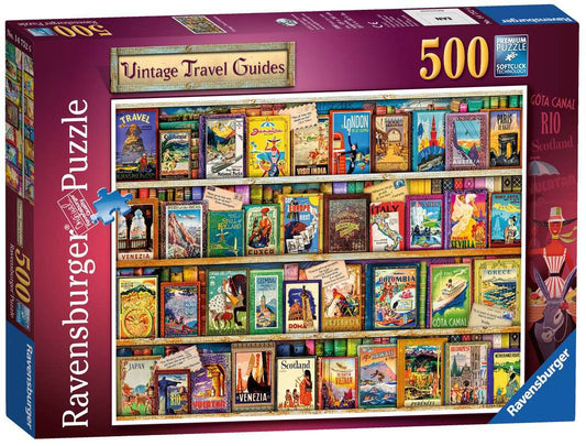 Vintage Travel Guides Jigsaw Puzzle 500pc