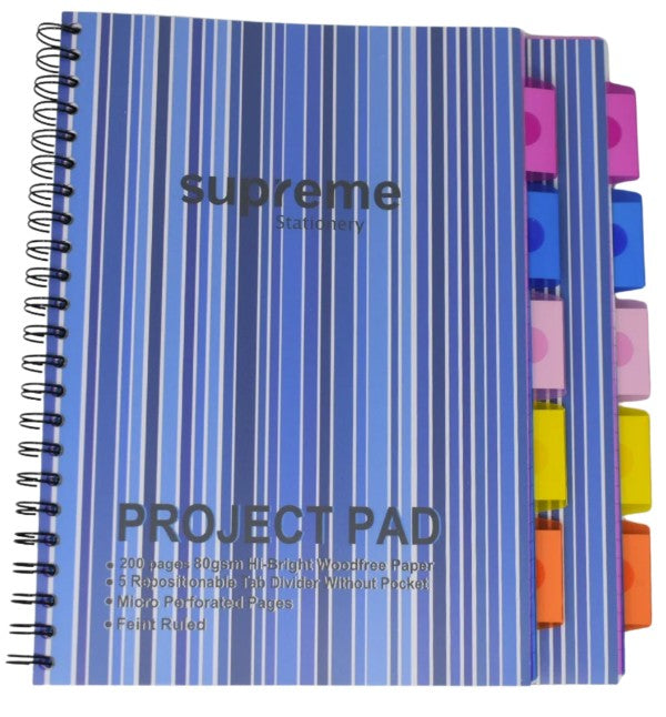 A4 Project Pad Spiral 200 Pages