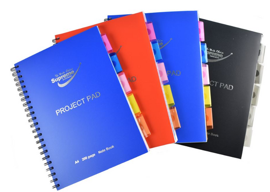A4 Project Pad Spiral 200 Pages
