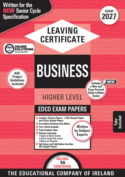 Business Leaving Certificate Higher Level Edco Exam Papers