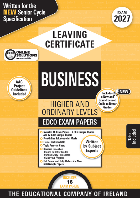 Business Leaving Certificate Higher And Ordinary Level Edco Exam Papers