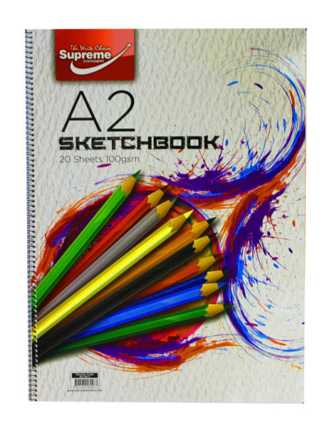 A2 Sketch Pad Spiral 20 Sheet 100gsm