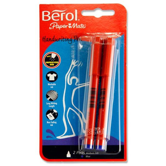 Pen Blue Handwriting 2 Pack Berol