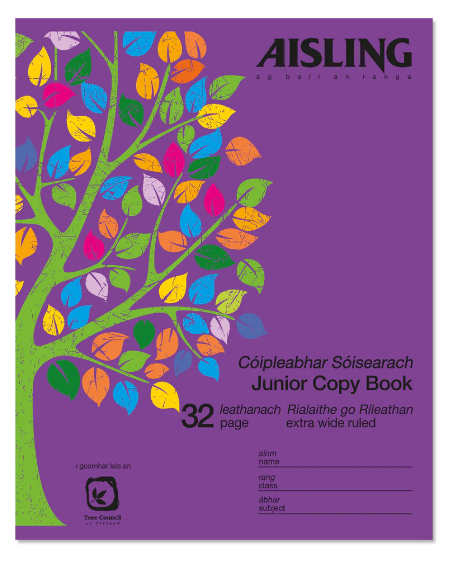 Junior Copy Extra Wide Ruled 32 Page Aisling ASJ09