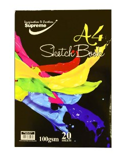 A4 Sketch Pad 20 Sheet 100 gsm