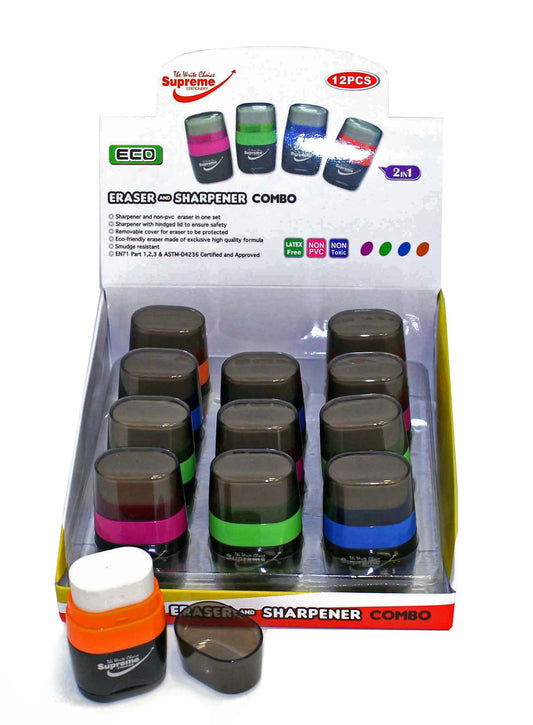 Eraser and Sharpener Combo Oval
