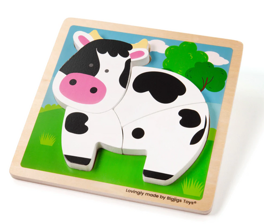 Chunky Lift-Out Puzzle - Cow