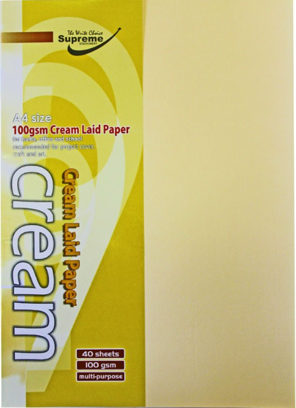 A4 Paper Cream 40 Pack 100gsm