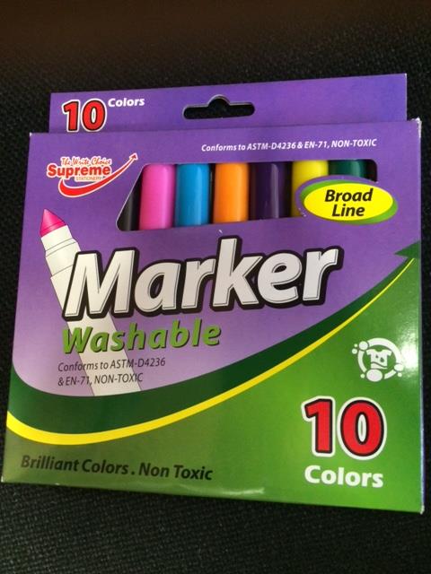 Markers Broad Line Washable 10 Pack