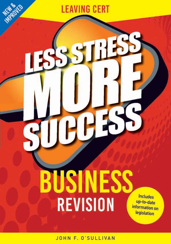 Less Stress More Success Business Leaving Certificate