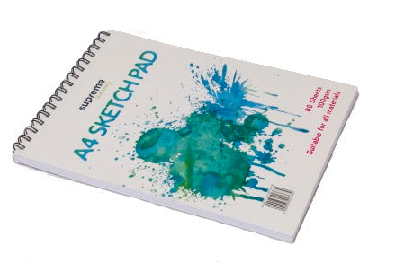 A4 Sketch Pad Spiral 80 Sheet 100gsm