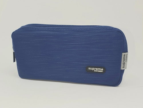 Double Pencil Case Blue