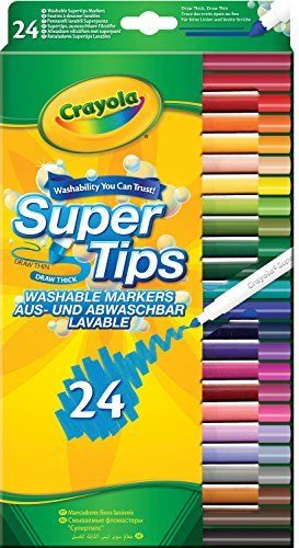 Markers Super Tips Washable 24 Pack Crayola