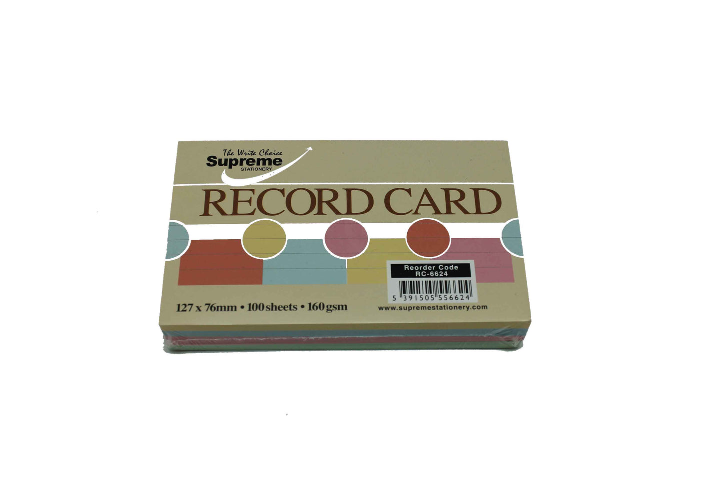 Record Cards 5x3 Pastel Colours Supreme