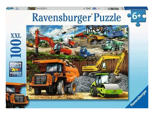 Construction Vehicles XXL Jigsaw Puzzle 100pc