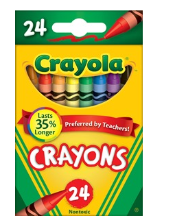 Crayons 24 Pack Assorted Crayola