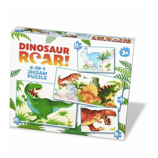 Dinosaur Roar Jigsaw Puzzle 4 in a Box