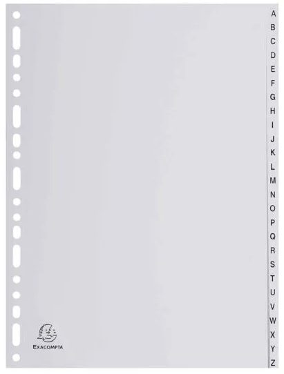 Subject Dividers A-Z White