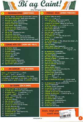 Bi ag Caint! Glance Card