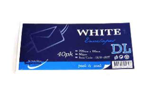 Envelopes DL White 40 Pack