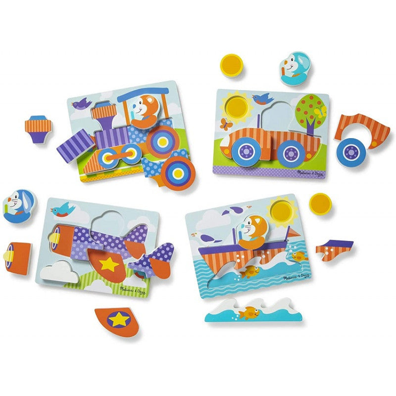 First Play: Vehicles - 4 in a Box Wooden Puzzle