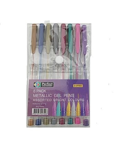 Gel Pens Metallic 8 Pack