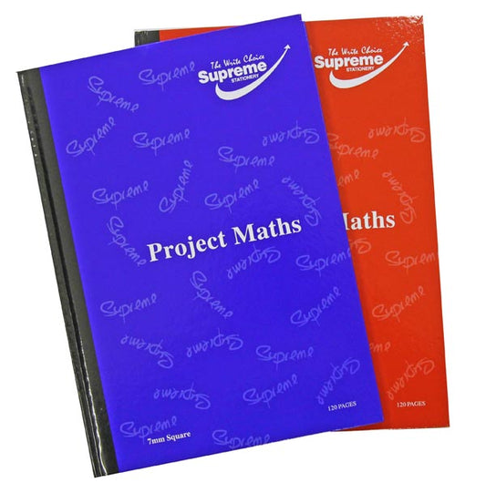 A4 Project Maths Hardback 120 Page 7 mm Square