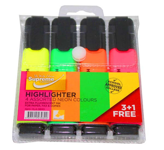 Highlighters 4 Pack Supreme