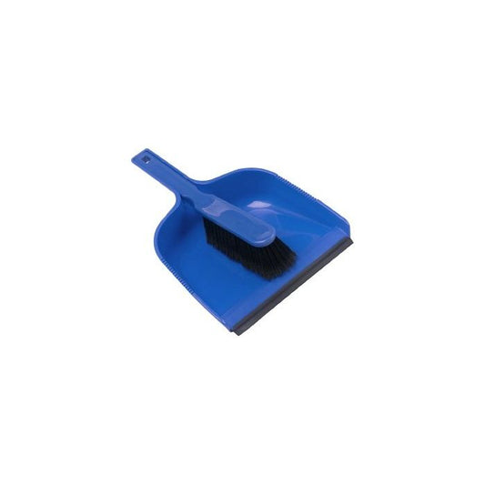 Soft Dustpan and Brush Set - Blue