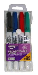 Whiteboard Markers Slim 3+1