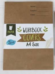 A4 Size Recyclable Brown Paper Covers 5 Pack