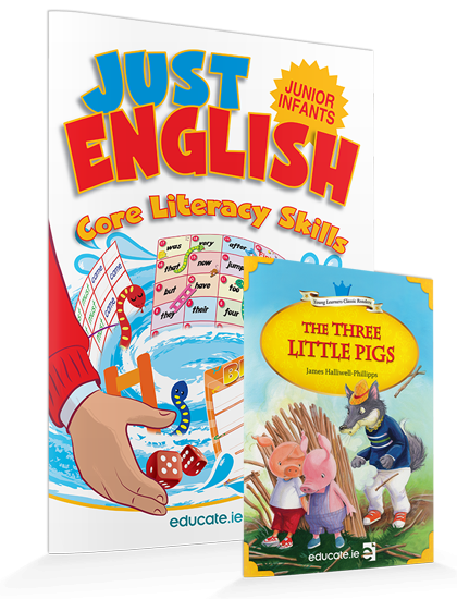 Just English Junior Infants + FREE novel The Three Little Pigs