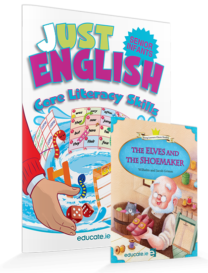 Just English Senior Infants + FREE novel The Elves and the Shoemaker