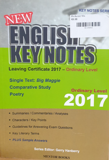 New English Key Notes for LC 2017 OL NOW €0.50