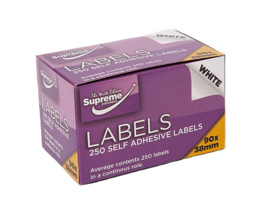 Labels White 250 Pack