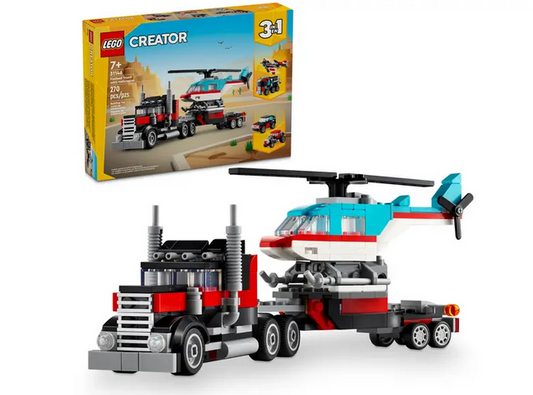 LEGO Creator 3in1 Flatbed Truck with Helicopter (31146)